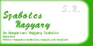 szabolcs magyary business card